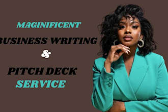 offer an investor ready business plan, proposal pitch deck, and financial plan