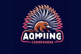 design a unique echidna, mascot logo for your brand or team
