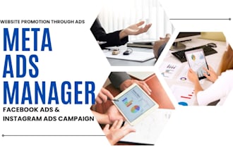 be your meta ads manager run facebook ads campaign, instagram ads for website