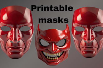 sculpt 3d mask 3d helmet mask helmet cosplay mask for 3d printing