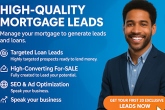 mortgage leads mca leads business loan leads mortgage landing page website logo