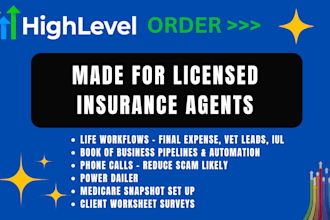 setup snapshot automation for licensed insurance agents
