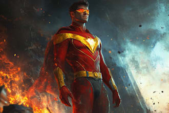 draw you into superhero character art in unique style