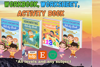 design kids worksheets, activity books, and coloring books
