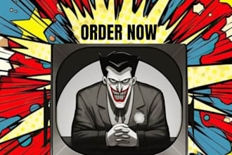 draw comic book illustration graphic novel webtoon superhero comic comic strip