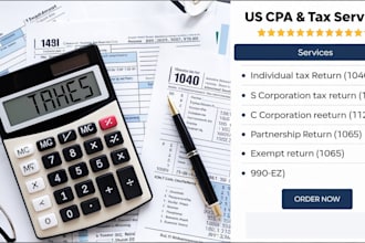 prepare file USA corporate tax return 1120 1052 form