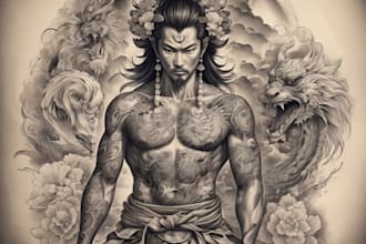 create japanese or oriental tattoo design for you