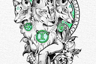 design a blackwork tattoo for you