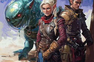draw a dnd character art and any character you want