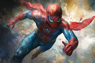 do your amazing superhero character in portrait style
