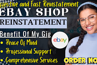 do ebay account reinstatement, ebay shop suspension, ebay listing