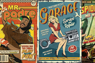 draw retro vintage poster vintage movie poster retro vintage food poster design