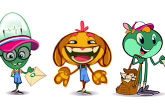 vintage retro cartoon, mascot character, headshot avatar, bighead caricature art