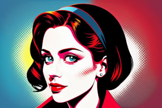 draw a vector pop art illustration from your images
