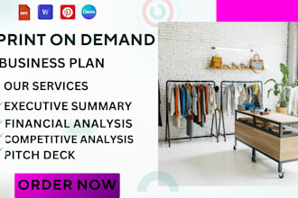 develop 2025 investor ready print on demand dropshipping business plan