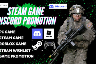 do discord server steam game promotion, increase your steam game wishlist