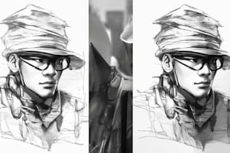 draw sketches with your character