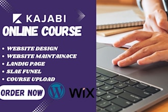 design landing page sales funnel online course, website on systeme io and kajabi
