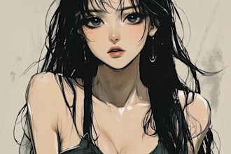 draw anime manga character illustration
