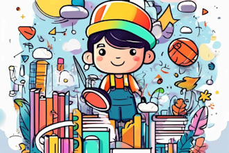 create doodle illustration, cartoon and nft art in my style