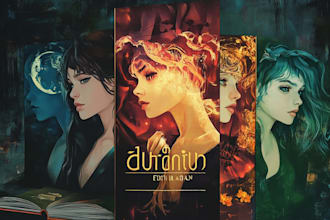 draw a fantasy book cover