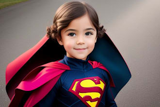 make personalized superhero portrait gift for kids