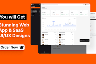 design saas app design, web app, and saas UI UX in figma