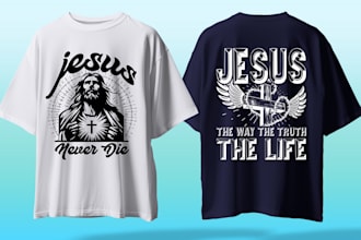do christian t shirt design in jesus bible verse