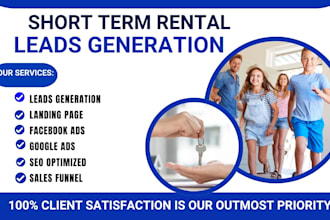 generate short term rental leads vacation rental website airbnb short term leads