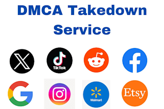 remove negative copyright leaked content on fb yt x tiktok reddit google by dmca