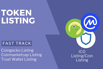 token listing on coingecko, coinmarketcap, coin listing or memecoin listing