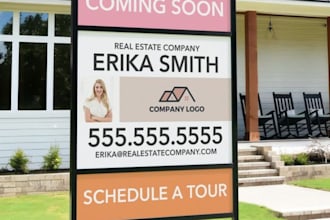 design eye catching real estate yard signs, billboards and banners