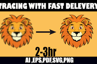vectorize your image or logo with adobe illustrator or expert vector tracing