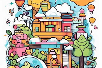 do kawaii doodle illustration custom doodle art and sticker designs