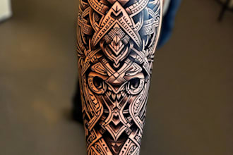 create custom and detailed tribal tattoo design