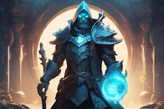 create fantasy character portrait art