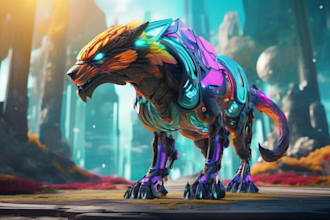 create fantasy, sci fi, character with hyperrealistic style