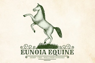 create a custom retro vintage equine horse logo design