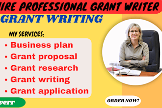 grant writing and submission, proposal, research, application, business plan