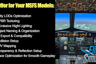 be your professional 3d modeler for microsoft flight simulator msfs