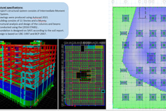 design complex structure and civil engineering task based on city codes