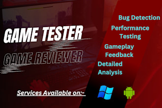 professionally review and test your pc and android game