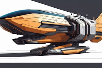 draw sci fi vehicle design and spaceship concept art