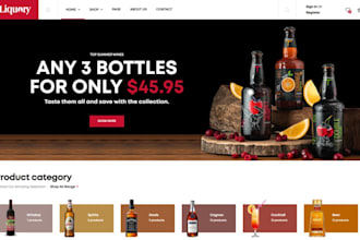 design profitable wine shopify store wine website wine liquor store wine store