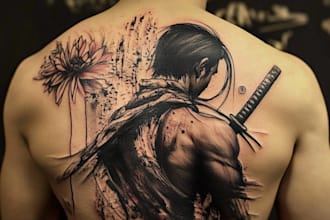 draw awesome original japanese tattoo design for you