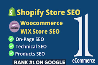 do ecommerce SEO on page woocommerce shopify wix amazon wordpres
