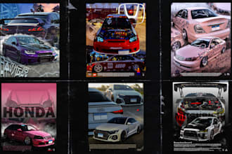 design a custom car poster for any car model in 24 hours