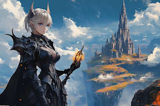 draw final fantasy ffxiv or kingdom hearts or twewy  art