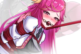 do drawing mature anime character ilustration
