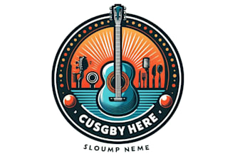 design luxury guitar logo